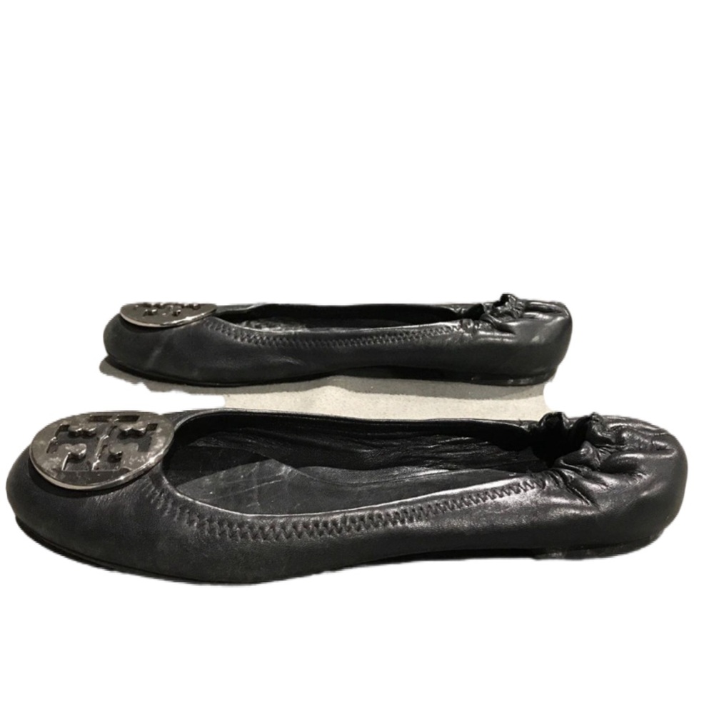 Tory Burch Reva Flats with Silver Hardware Logo